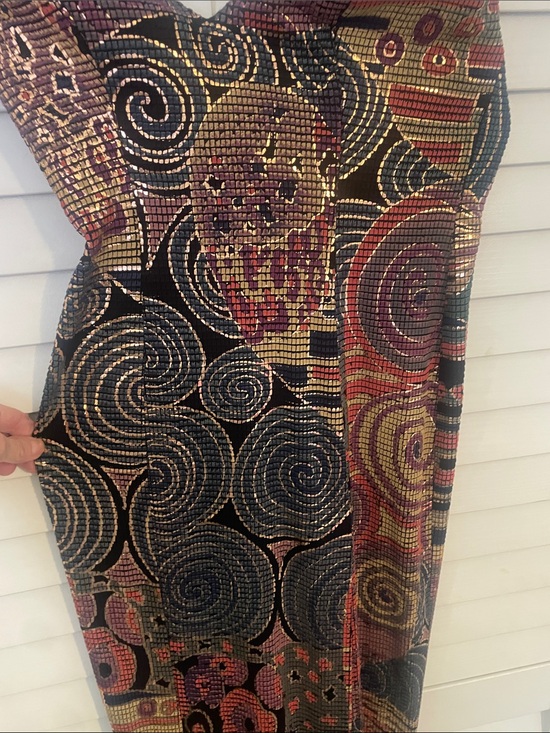 Cache Dresses & Skirts - Vintage Cache Asymmetrical Halter Gown
Front Slit fitted Size Small EUC